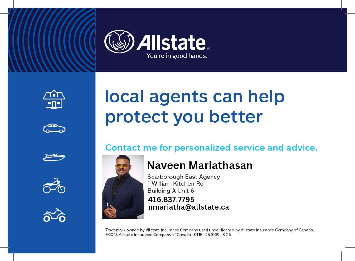 Naveen Mariathasan Allstate local agent promo